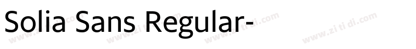 Solia Sans Regular字体转换 Solia Sans Regular字体转换